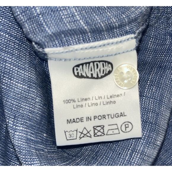 NWT Panareha Men's 100% ORGANIC COTTON Linen PopOver Size Large - Picture 6 of 6